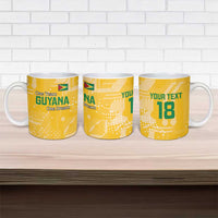 Custom Guyana Football Ceramic Mug One Team One Game Yellow Version - Wonder Print Shop