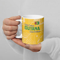 Custom Guyana Football Ceramic Mug One Team One Game Yellow Version - Wonder Print Shop