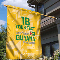 Custom Guyana Football Garden Flag One Team One Game Yellow Version - Wonder Print Shop