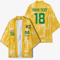 Custom Guyana Football Kimono One Team One Game Yellow Version - Wonder Print Shop