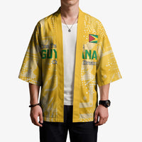 Custom Guyana Football Kimono One Team One Game Yellow Version - Wonder Print Shop
