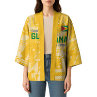 Custom Guyana Football Kimono One Team One Game Yellow Version - Wonder Print Shop