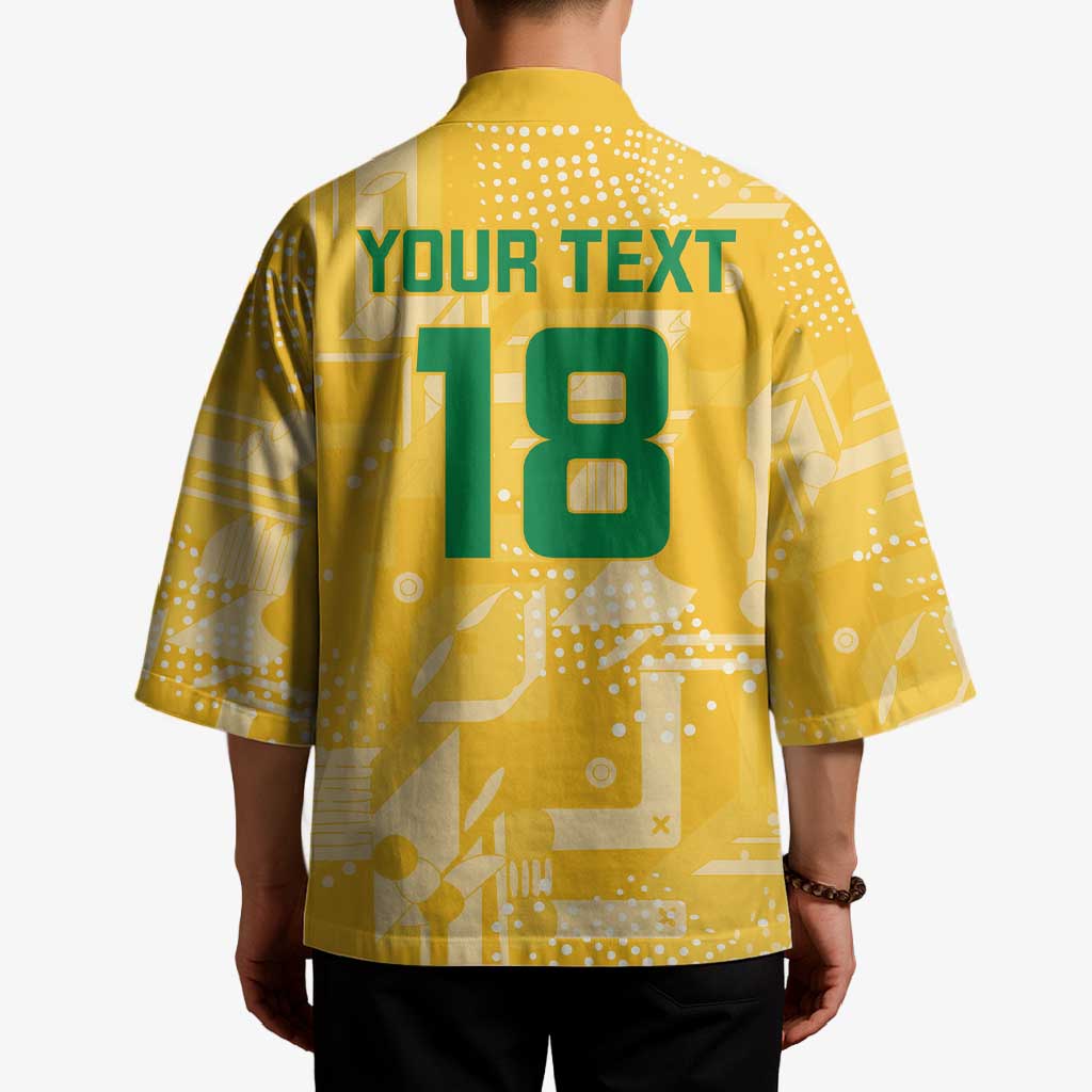 Custom Guyana Football Kimono One Team One Game Yellow Version - Wonder Print Shop