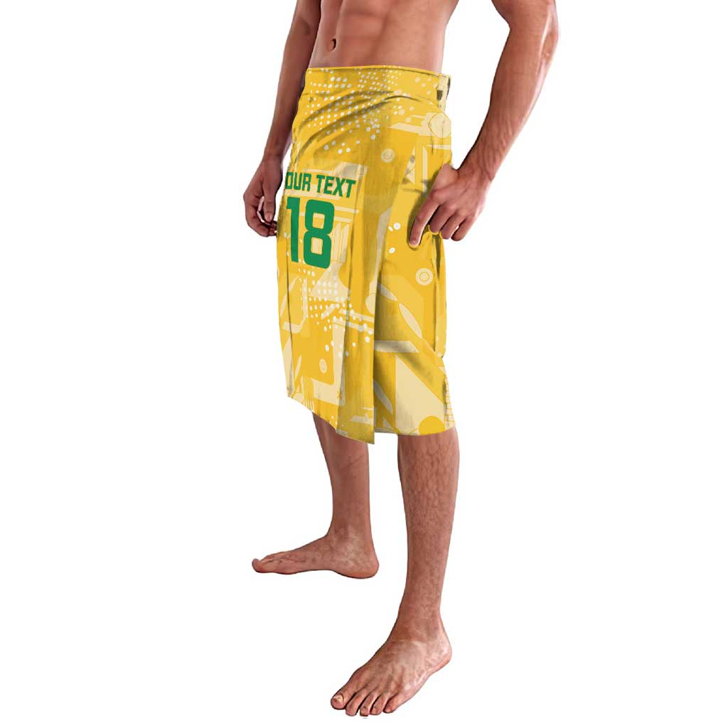 Custom Guyana Football Lavalava One Team One Game Yellow Version - Wonder Print Shop