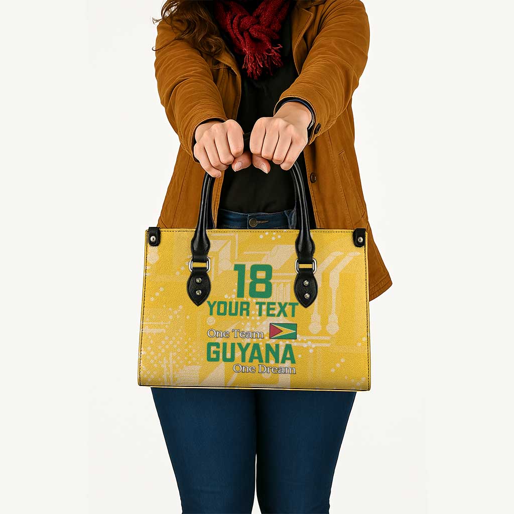 Custom Guyana Football Leather Bag One Team One Game Yellow Version - Wonder Print Shop