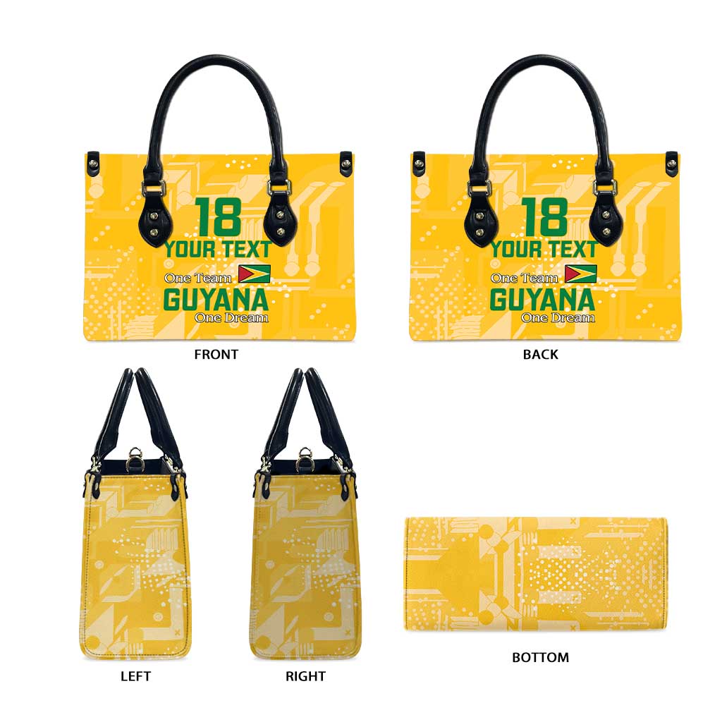 Custom Guyana Football Leather Bag One Team One Game Yellow Version - Wonder Print Shop