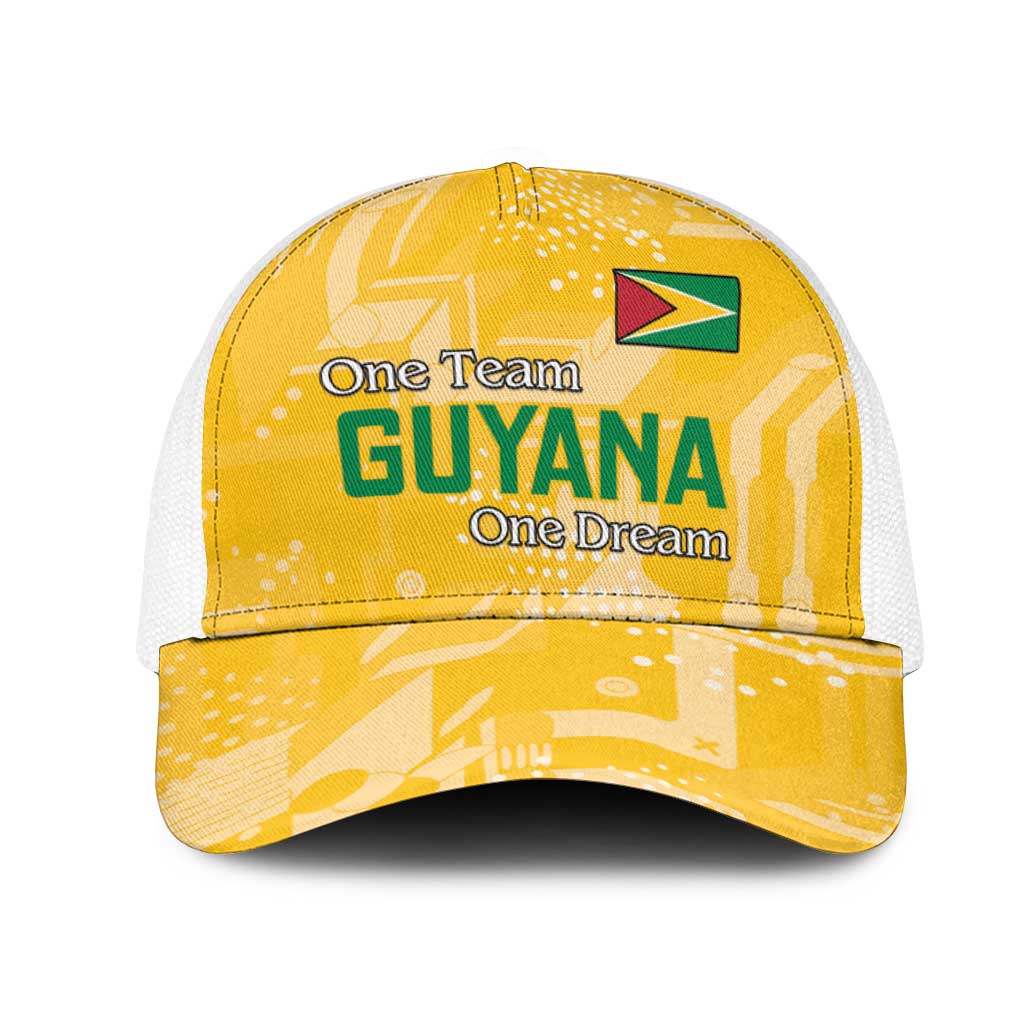 Guyana Football Mesh Trucker Cap One Team One Game Yellow Version - Wonder Print Shop
