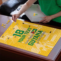 Custom Guyana Football Puzzle One Team One Game Yellow Version - Wonder Print Shop