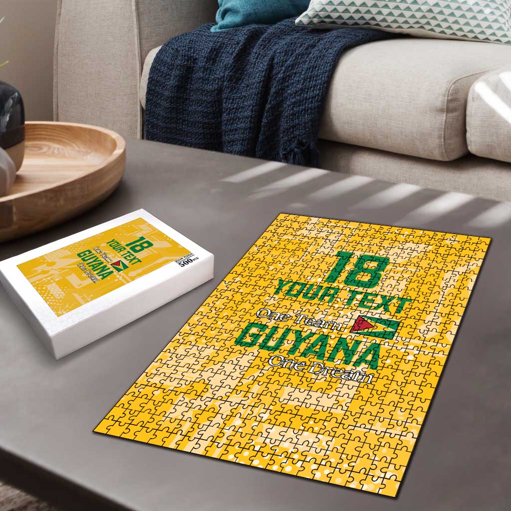 Custom Guyana Football Puzzle One Team One Game Yellow Version - Wonder Print Shop