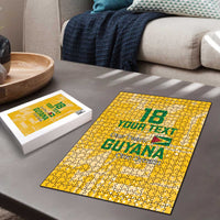 Custom Guyana Football Puzzle One Team One Game Yellow Version - Wonder Print Shop