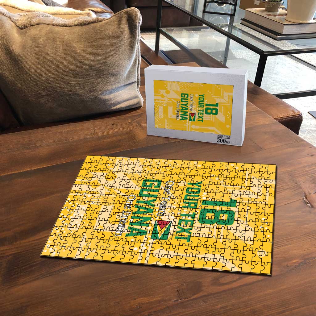 Custom Guyana Football Puzzle One Team One Game Yellow Version - Wonder Print Shop