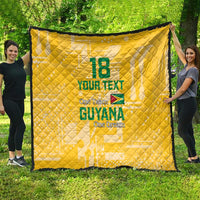 Custom Guyana Football Quilt One Team One Game Yellow Version - Wonder Print Shop