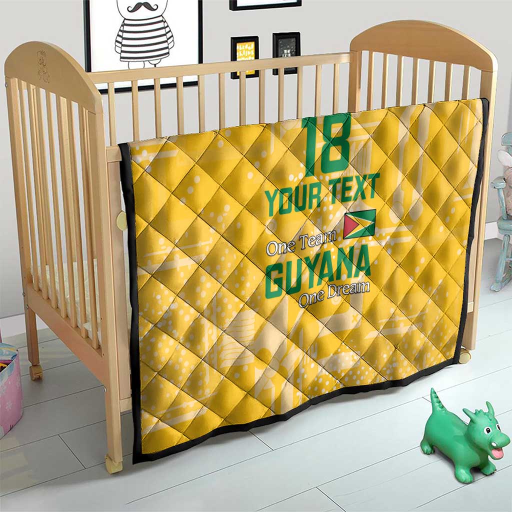 Custom Guyana Football Quilt One Team One Game Yellow Version - Wonder Print Shop
