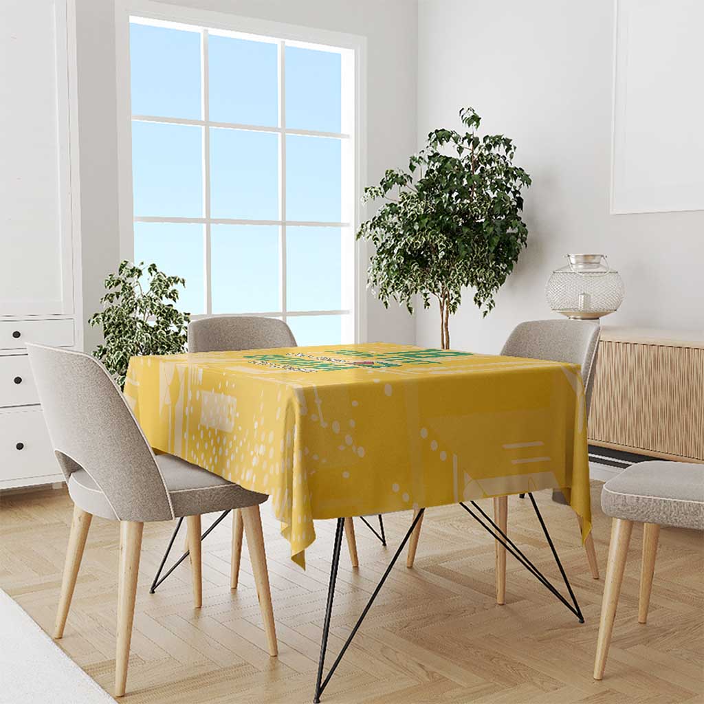 Custom Guyana Football Tablecloth One Team One Game Yellow Version - Wonder Print Shop