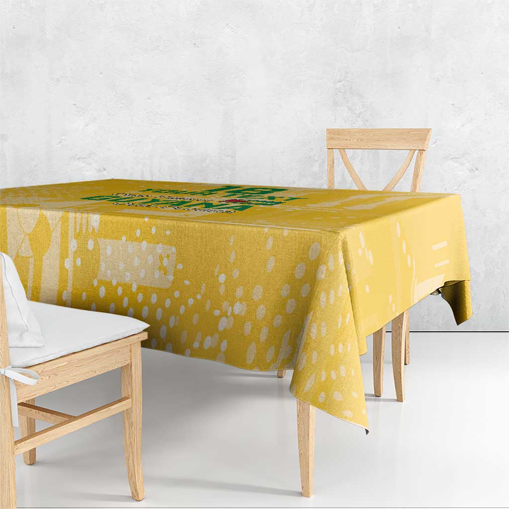 Custom Guyana Football Tablecloth One Team One Game Yellow Version - Wonder Print Shop
