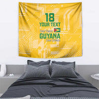 Custom Guyana Football Tapestry One Team One Game Yellow Version - Wonder Print Shop