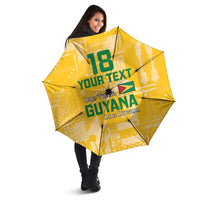 Custom Guyana Football Umbrella One Team One Game Yellow Version - Wonder Print Shop