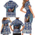 Finland Joulupukki Christmas Family Matching Short Sleeve Bodycon Dress and Hawaiian Shirt Mythology Hannunvaakuna - Wonder Print Shop