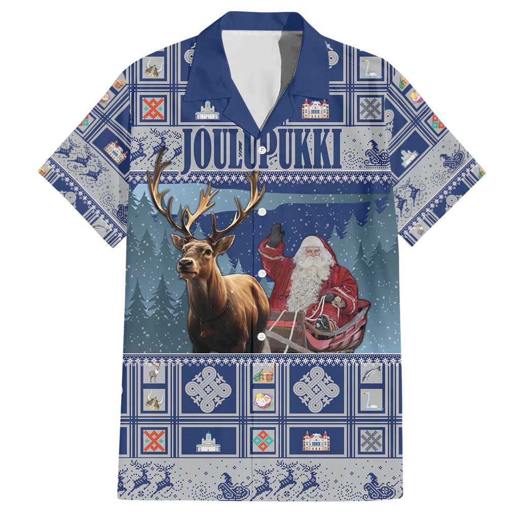 Finland Joulupukki Christmas Hawaiian Shirt Mythology Hannunvaakuna - Wonder Print Shop