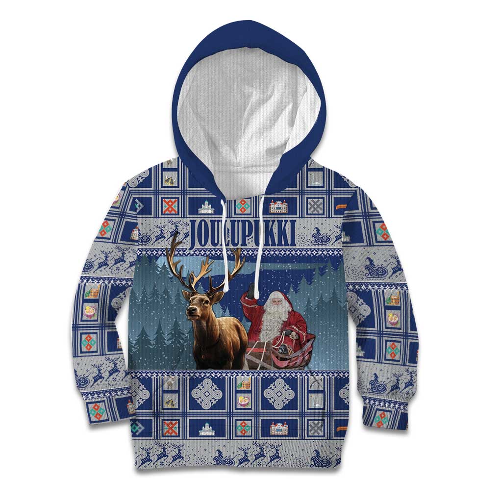 Finland Joulupukki Christmas Kid Hoodie Mythology Hannunvaakuna - Wonder Print Shop