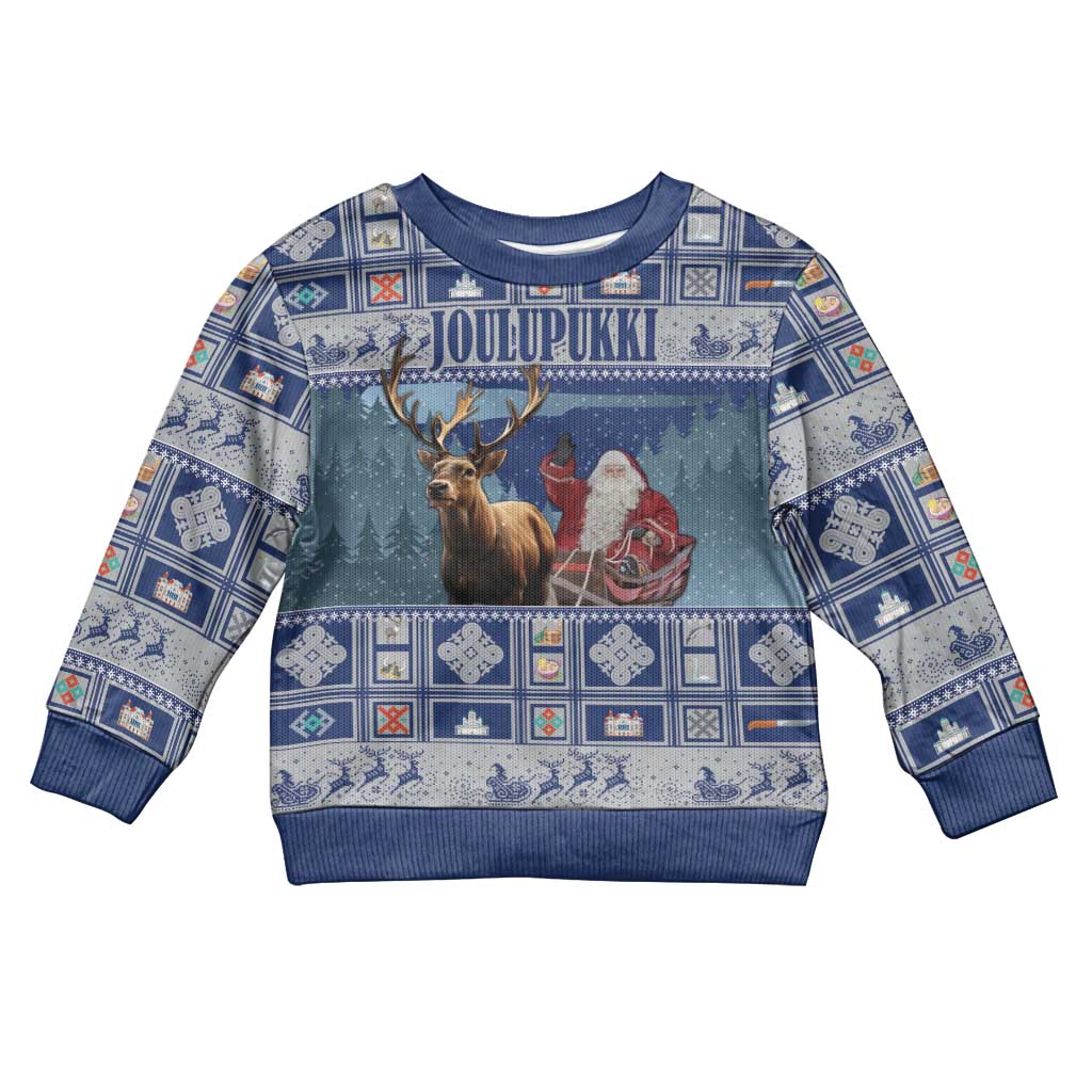 Finland Joulupukki Christmas Kid Ugly Christmas Sweater Mythology Hannunvaakuna - Wonder Print Shop