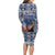 Finland Joulupukki Christmas Long Sleeve Bodycon Dress Mythology Hannunvaakuna - Wonder Print Shop