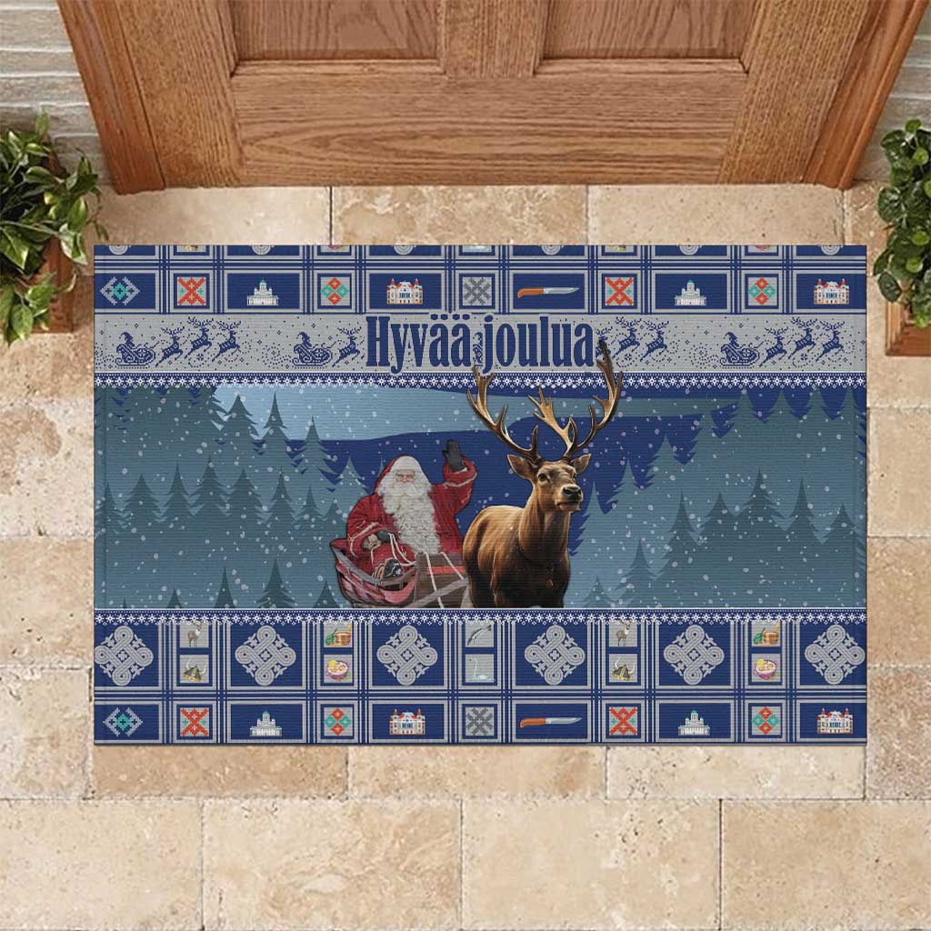 Finland Joulupukki Christmas Rubber Doormat Mythology Hannunvaakuna