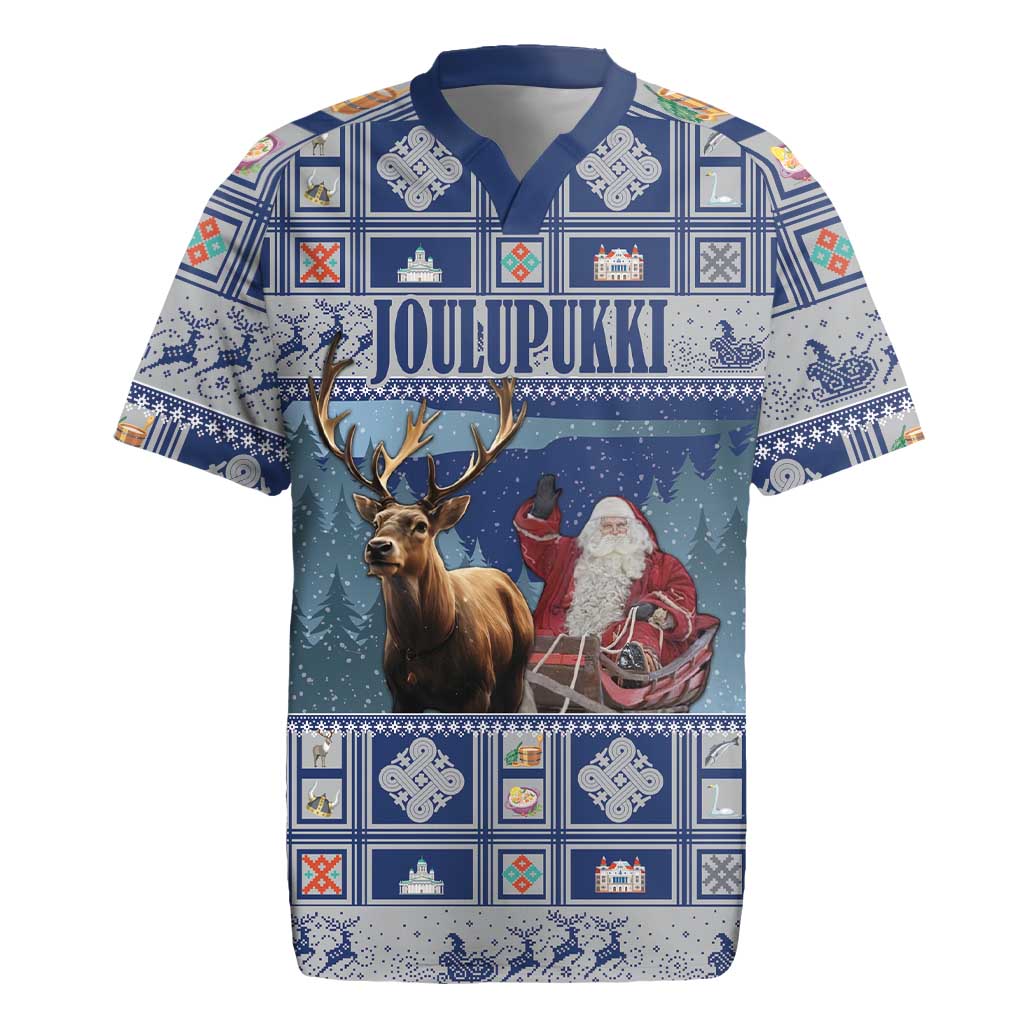 Finland Joulupukki Christmas Rugby Jersey Mythology Hannunvaakuna