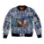 Finland Joulupukki Christmas Sleeve Zip Bomber Jacket Mythology Hannunvaakuna