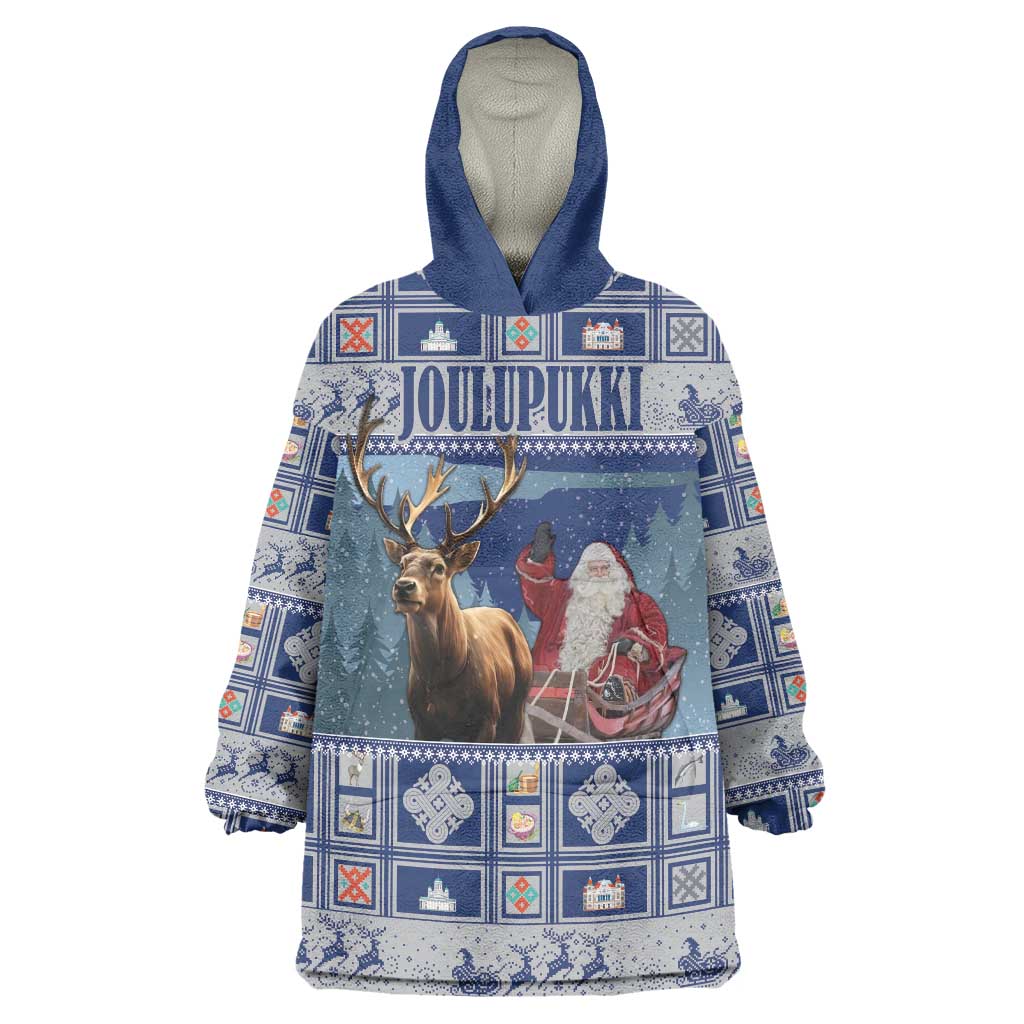 Finland Joulupukki Christmas Wearable Blanket Hoodie Mythology Hannunvaakuna