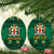 Personalized Jamaica Christmas Ceramic Ornament Coat Of Arms - Merri Crissmuss - Wonder Print Shop