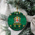 Personalized Jamaica Christmas Ceramic Ornament Coat Of Arms - Merri Crissmuss - Wonder Print Shop