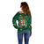 Personalized Jamaica Christmas Off Shoulder Sweater Coat Of Arms - Merri Crissmuss - Wonder Print Shop