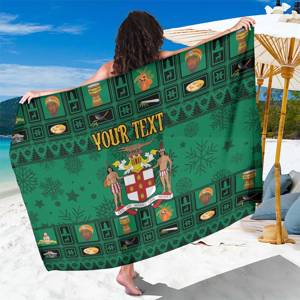 Personalized Jamaica Christmas Sarong Coat Of Arms - Merri Crissmuss