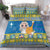 Personalized Ukraine Christmas Bedding Set Star of Bethlehem With Angle Funny - Wonder Print Shop