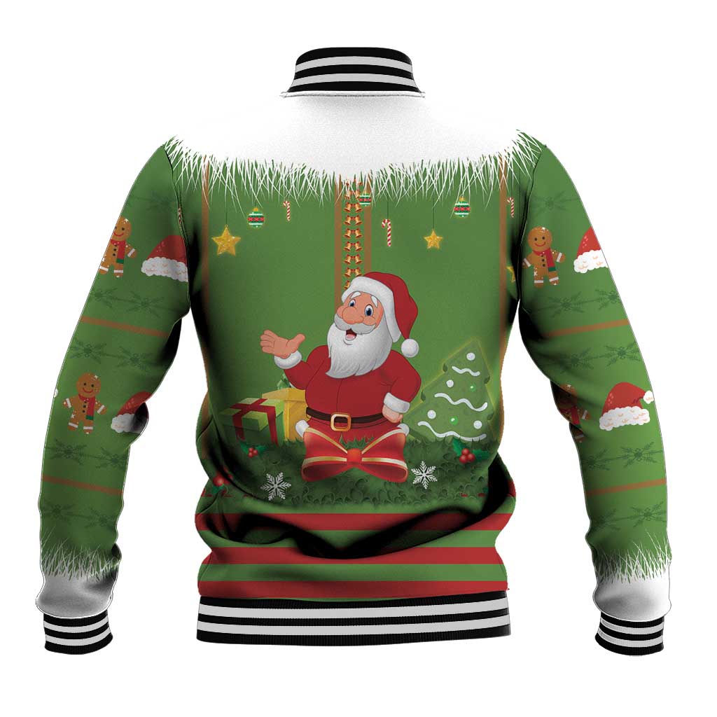Christmas Costume Elf Baseball Jacket Santa Little Helper Green - Wonder Print Shop
