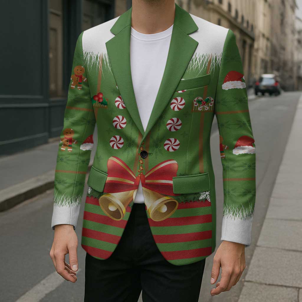Christmas Costume Elf Blazer Santa Little Helper Green - Wonder Print Shop