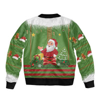 Christmas Costume Elf Bomber Jacket Santa Little Helper Green - Wonder Print Shop
