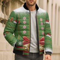 Christmas Costume Elf Bomber Puffer Jacket Santa Little Helper Green - Wonder Print Shop