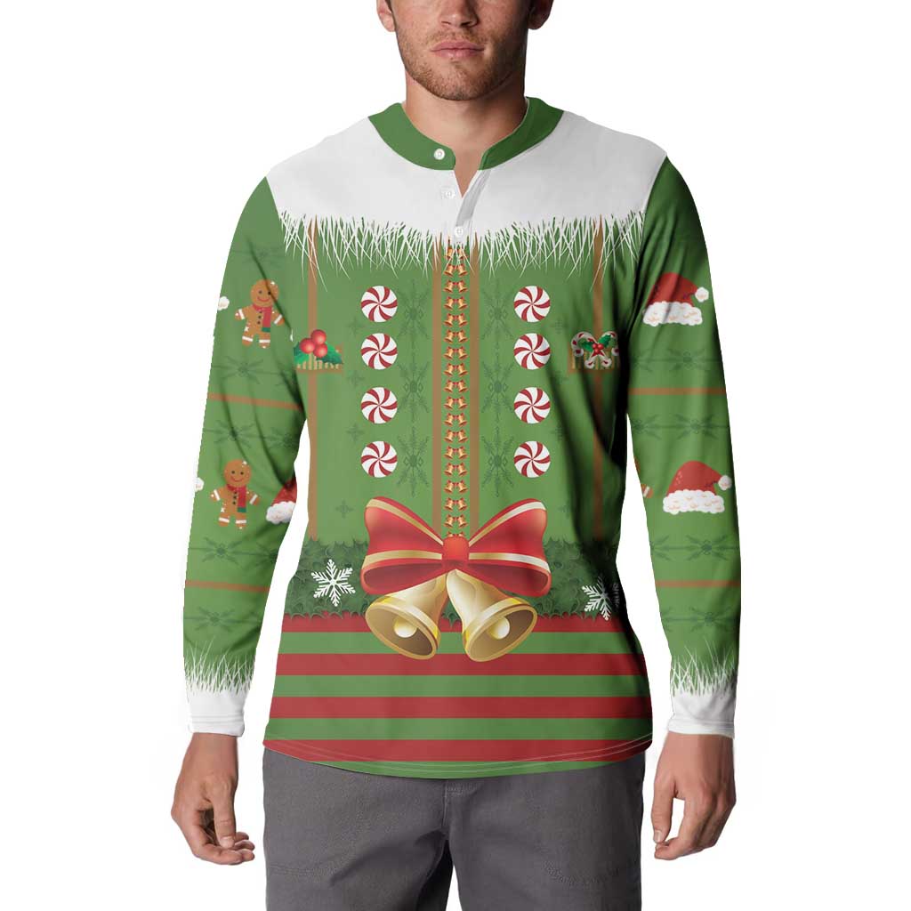 Christmas Costume Elf Button Sweatshirt Santa Little Helper Green - Wonder Print Shop