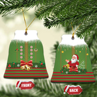 Christmas Costume Elf Ceramic Ornament Santa Little Helper Green - Wonder Print Shop