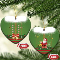 Christmas Costume Elf Ceramic Ornament Santa Little Helper Green - Wonder Print Shop