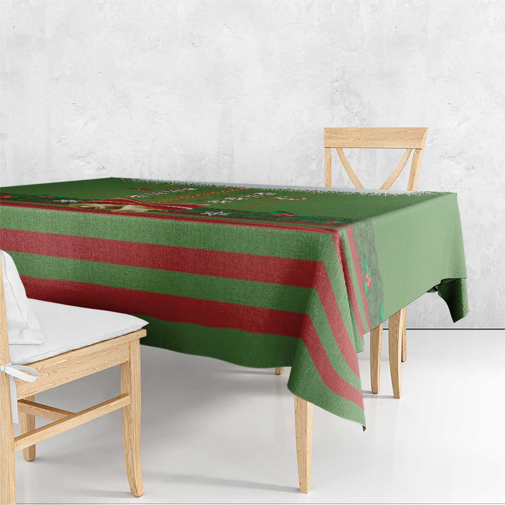 Christmas Costume Elf Tablecloth Santa Little Helper Green - Wonder Print Shop