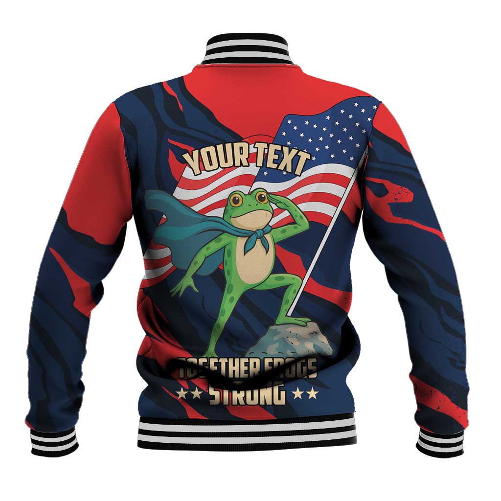 Portland Frog Protest Personalized Baseball Jacket Frogs Together Strong - Wonder Print Shop