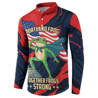 Portland Frog Protest Personalized Button Sweatshirt Frogs Together Strong - Wonder Print Shop