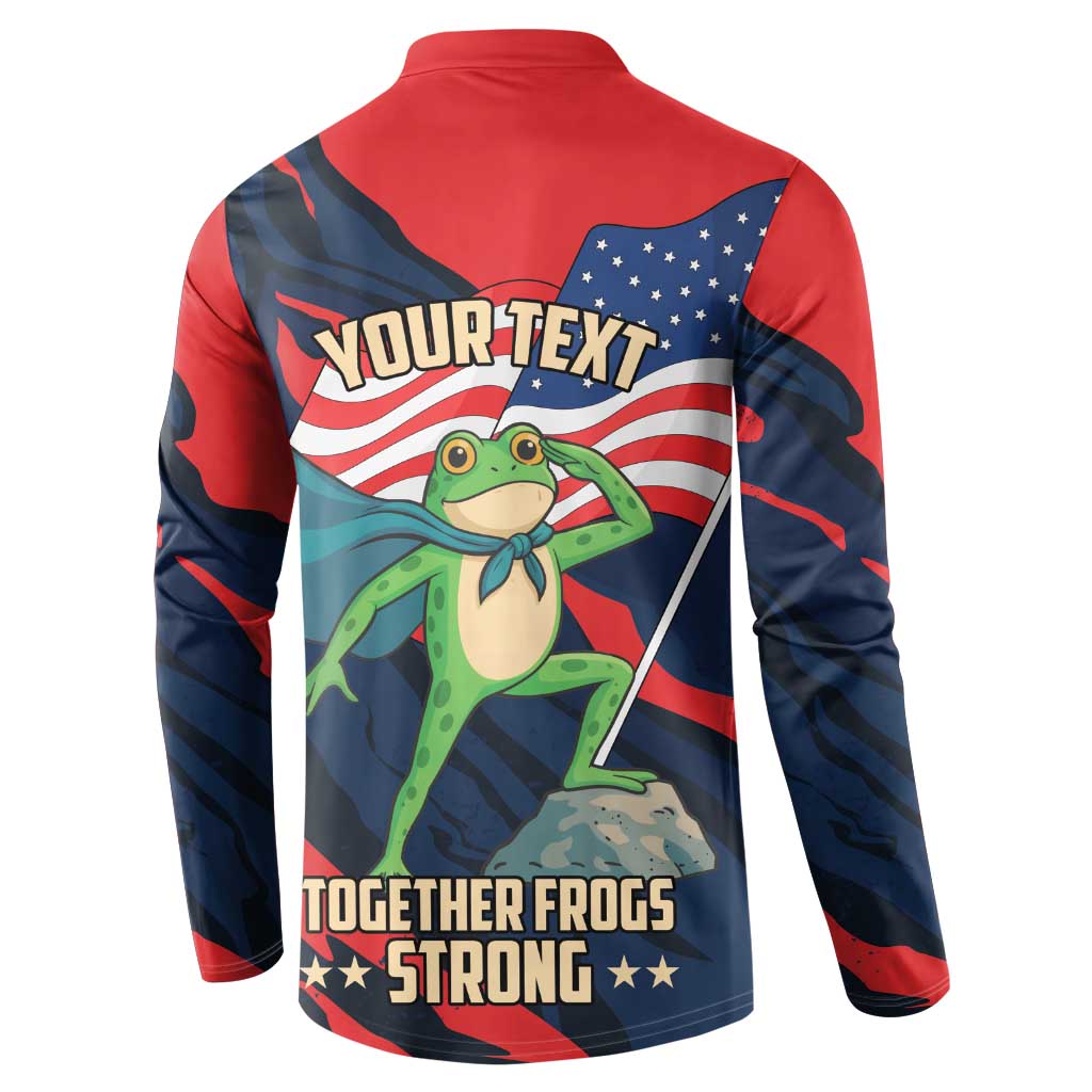 Portland Frog Protest Personalized Button Sweatshirt Frogs Together Strong - Wonder Print Shop