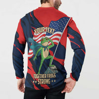 Portland Frog Protest Personalized Button Sweatshirt Frogs Together Strong - Wonder Print Shop