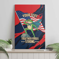 Portland Frog Protest Personalized Canvas Wall Art Frogs Together Strong - Wonder Print Shop