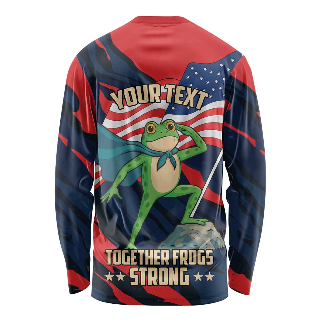 Portland Frog Protest Personalized Long Sleeve Shirt Frogs Together Strong - Wonder Print Shop