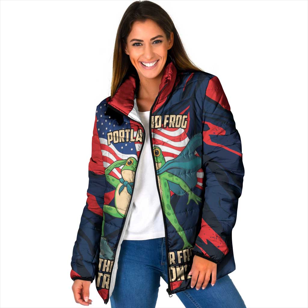 Portland Frog Protest Personalized Padded Jacket Frogs Together Strong - Wonder Print Shop